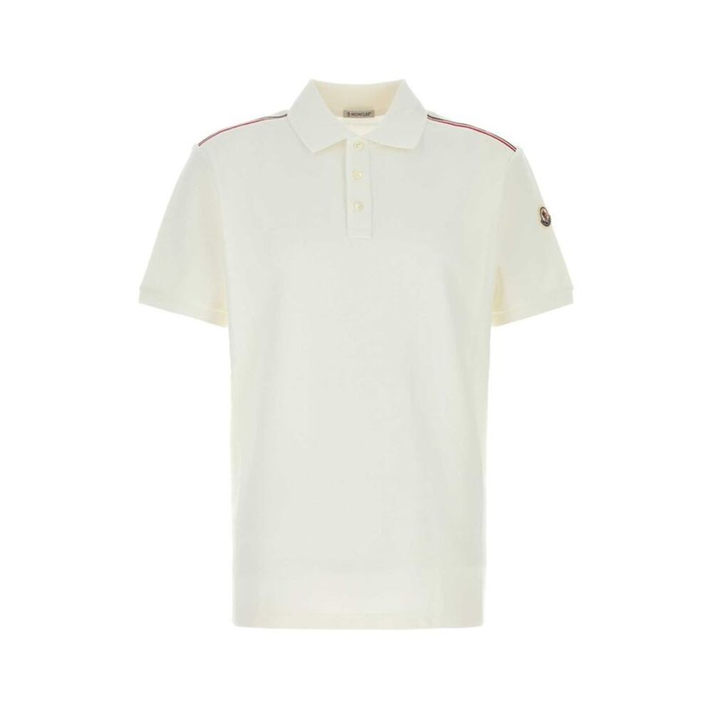 Moncler Men White Piquet Polo Shirt